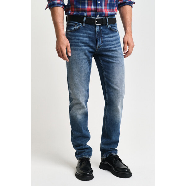 DŽÍNSY GANT REGULAR JEANS MID BLUE VINTAGE 64936614