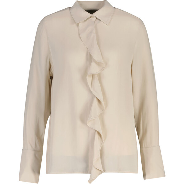 BLÚZKA GANT REG CREPE VISCOSE RUFFLE BLOUSE PUTTY 64936744