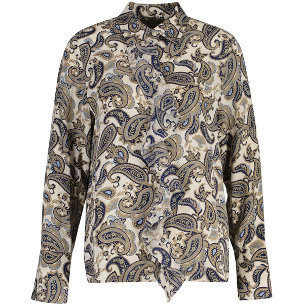 BLÚZKA GANT REG PAISLEY PRINT RUFFLE BLOUSE PERSIAN BLUE 64936743