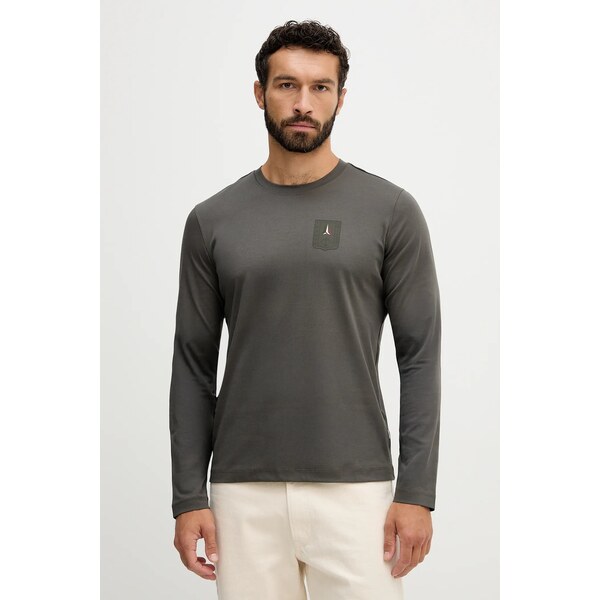 Bavlnené tričko s dlhým rukávom Aeronautica Militare 64941452