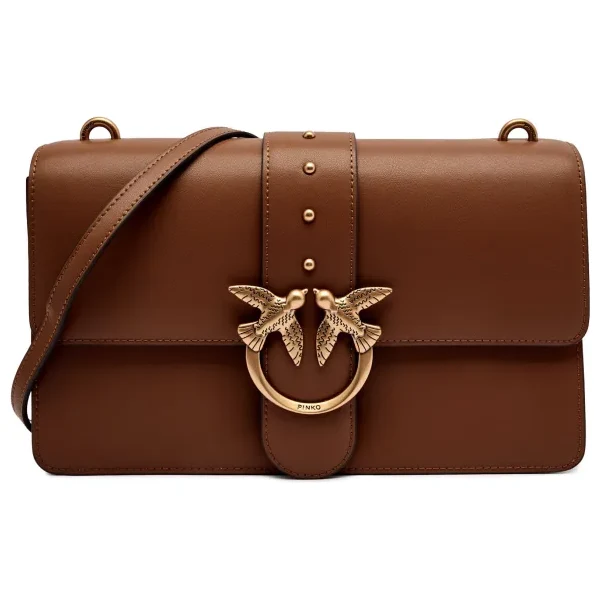 Pinko Kožená crossbody kabelka LOVE ONE CLASSIC 64896665