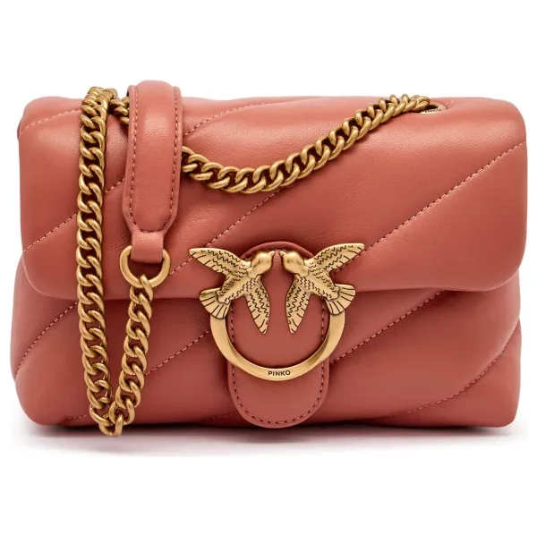 Pinko Kožená kabelka na rameno LOVE PUFF MINI 64896659