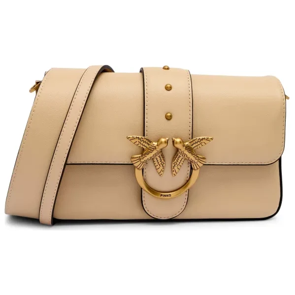 Pinko Kožená kabelka na rameno LOVE ONE MINI 64896663