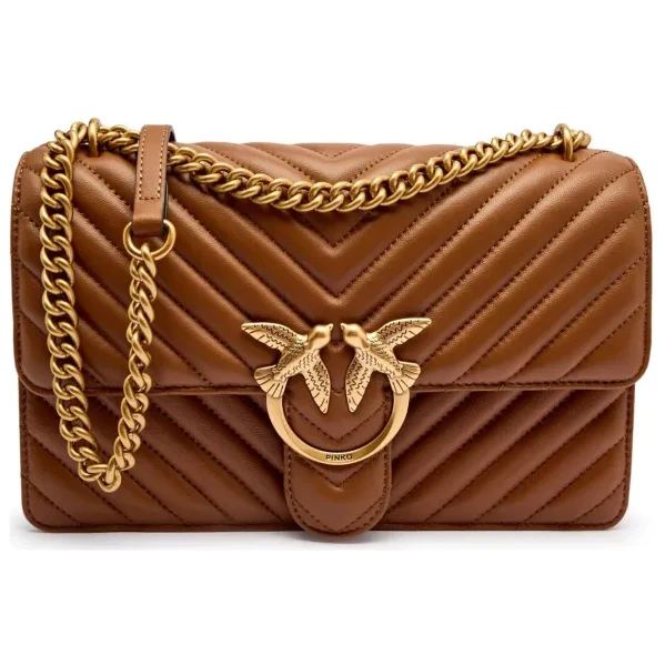 Pinko Kožená kabelka na rameno LOVE ONE CLASSIC 64892160