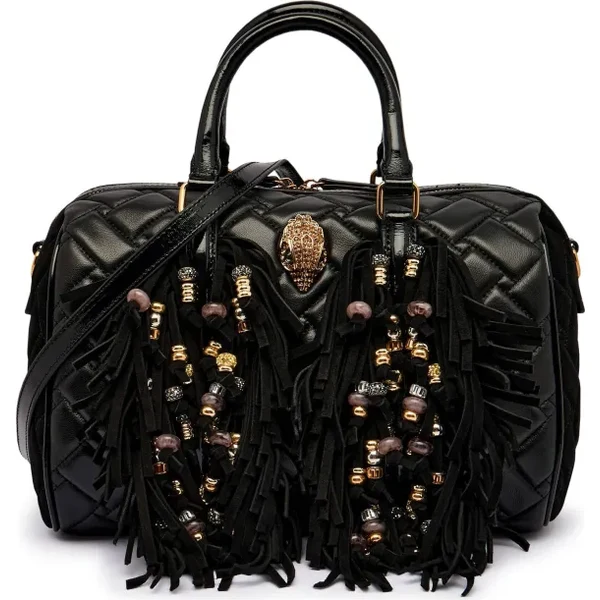 Kurt Geiger Kožený kufrík KENSINGTON BOSTON FRINGE 64892080