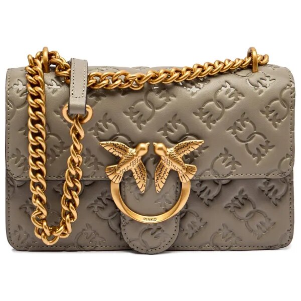 Pinko Kožená kabelka na rameno LOVE ONE MINI 64861977