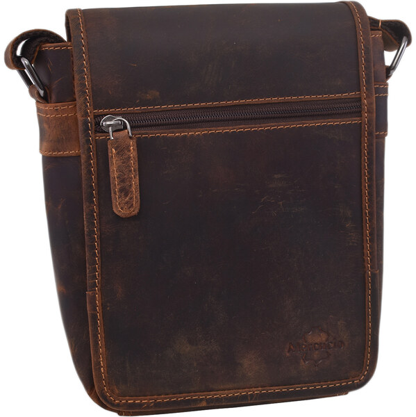 Mercucio Pánske kožené crossbody tmavohnedý hunter 250906 64961526