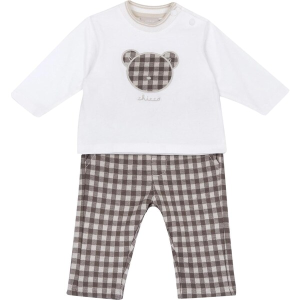 Chicco Joggingová súprava béžová / hnedá / biela 65655706