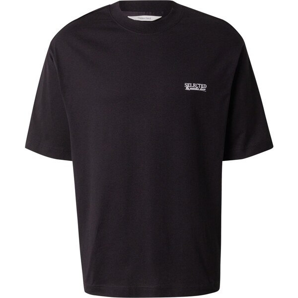 SELECTED Tričko SLHNORMAN čierna / biela 64944123
