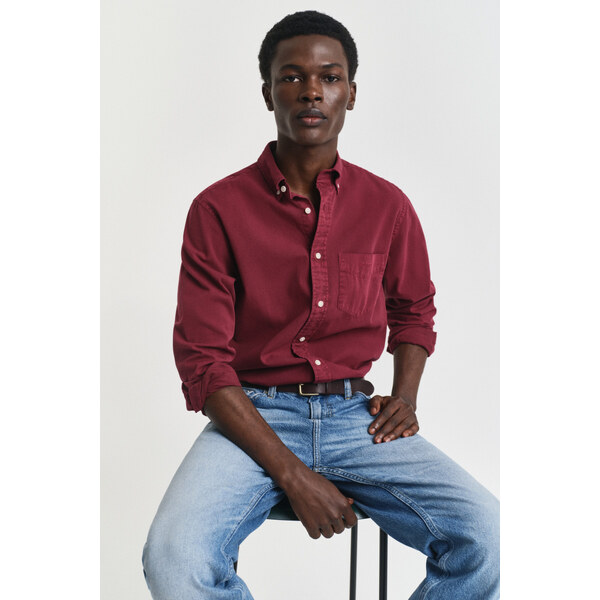 KOŠEĽA GANT REG GMNT DYED TWILL SHIRT PLUMPED RED 64944388