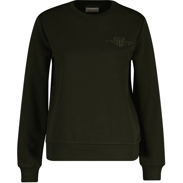 MIKINA GANT REG TONAL SHIELD C-NECK SWEAT GREEN LAGOON 64944407