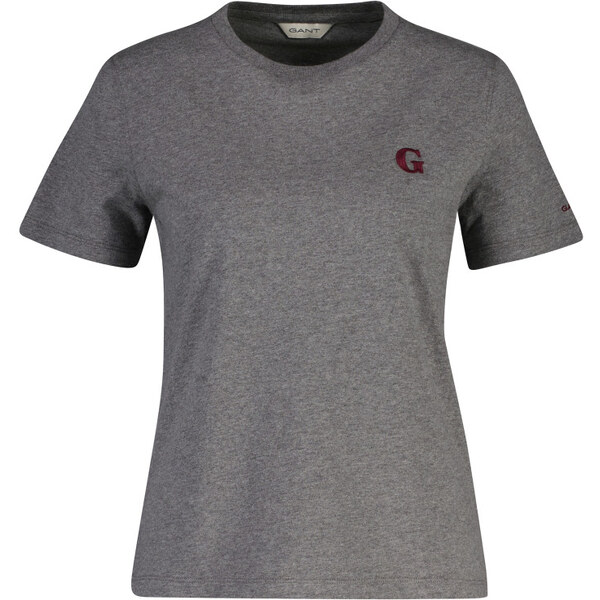 TRIČKO GANT REG G BADGE SS T-SHIRT CHARCOAL MELANGE 64944419