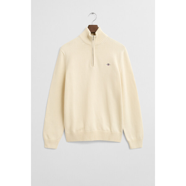 SVETER GANT CASUAL COTTON HALF ZIP CREAM 64944459