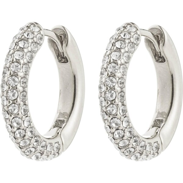 Pilgrim Náušnice Tatum strieborná / priehľadná 65608832