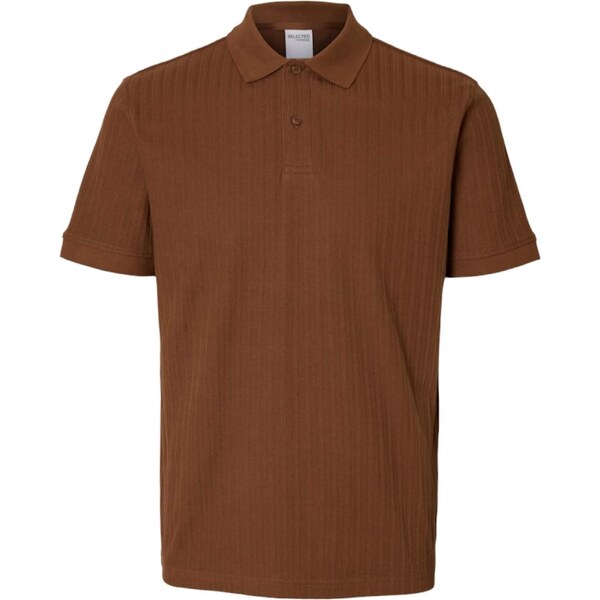 SELECTED Tričko SLHLevi karamelová 64944040