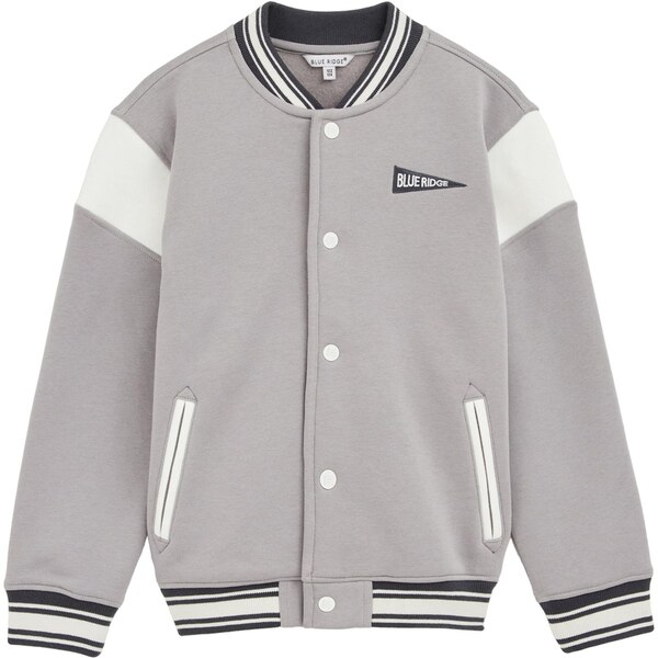 WE Fashion Tepláková bunda sivá / čierna / biela 65656060