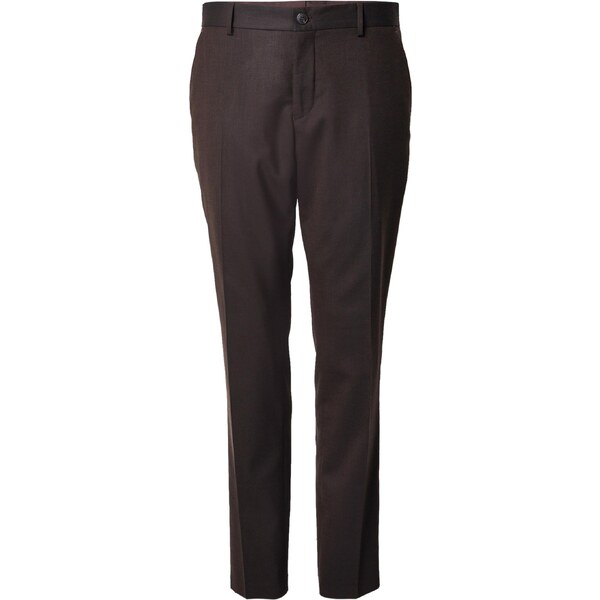 SELECTED Nohavice s pukmi SLHNeil tmavohnedá 65656116