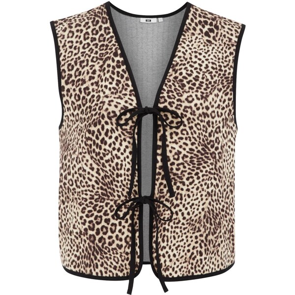 WE Fashion Vesta piesková / tmavobéžová / čierna 65883139