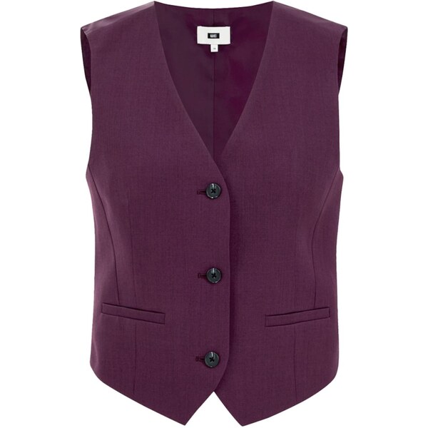 WE Fashion Vesta k obleku baklažánová 65657534