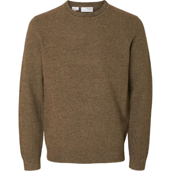 SELECTED Sveter SLHROSS tmavohnedá 65206653