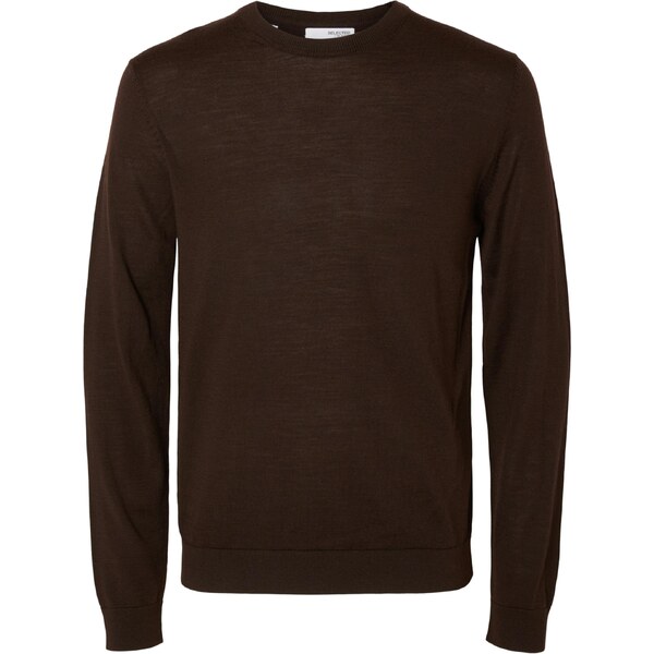 SELECTED Sveter tmavohnedá 65206661