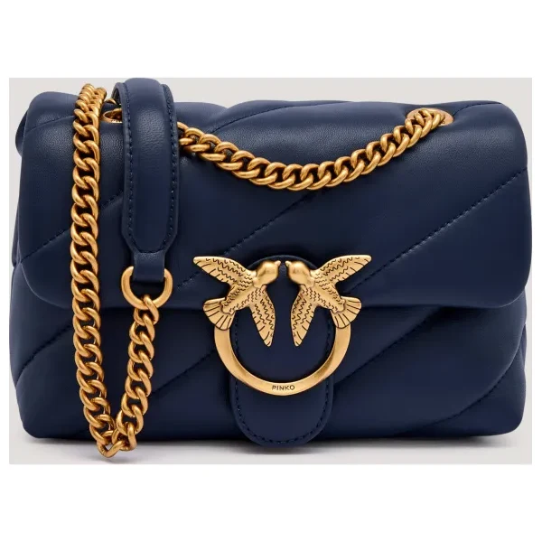 Pinko Kožená kabelka na rameno LOVE PUFF MINI 64936349