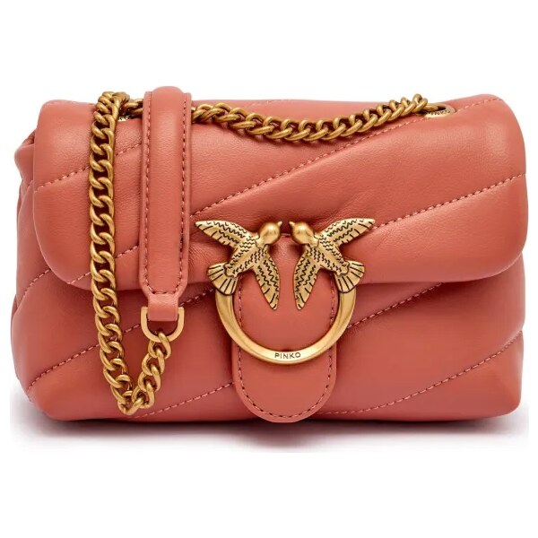 Pinko Kožená kabelka na rameno Love Puff Baby 64907208