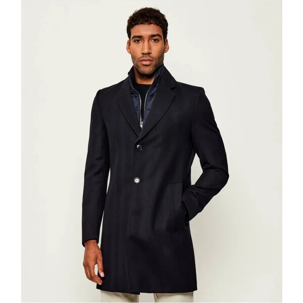 BOSS BLACK Vlnený kabát 2v1 H-Hyde-Bib-254 64936355