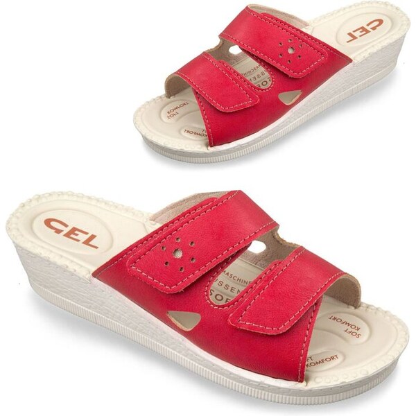 Dámske červené šľapky MJARTAN MAJKA 64950510