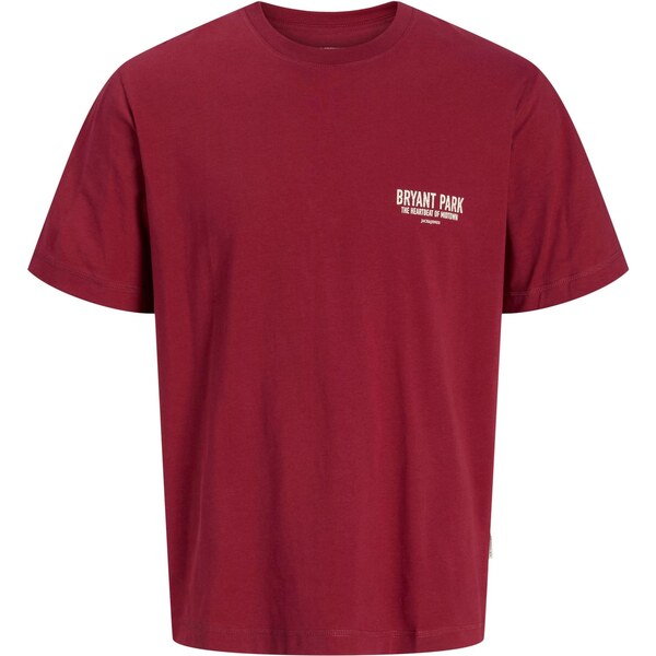 JACK & JONES Tričko JORYork bordová / biela 64957433