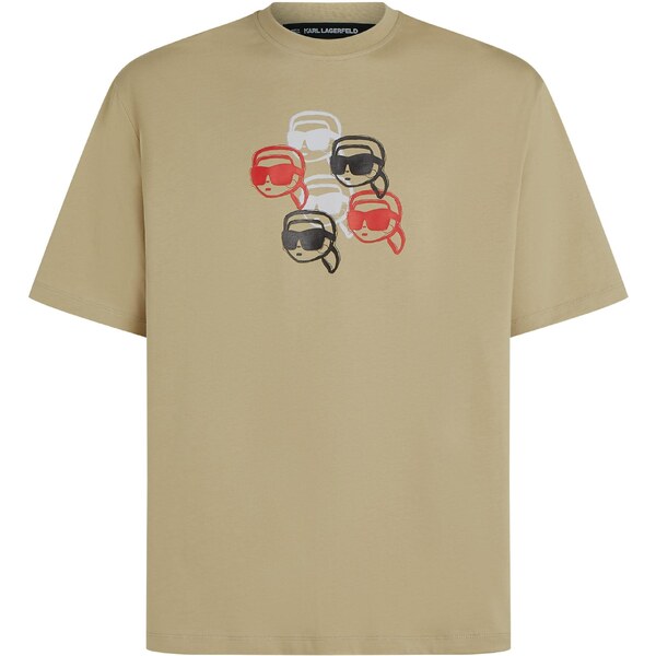 Karl Lagerfeld Tričko olivová / červená / čierna / biela 64957452