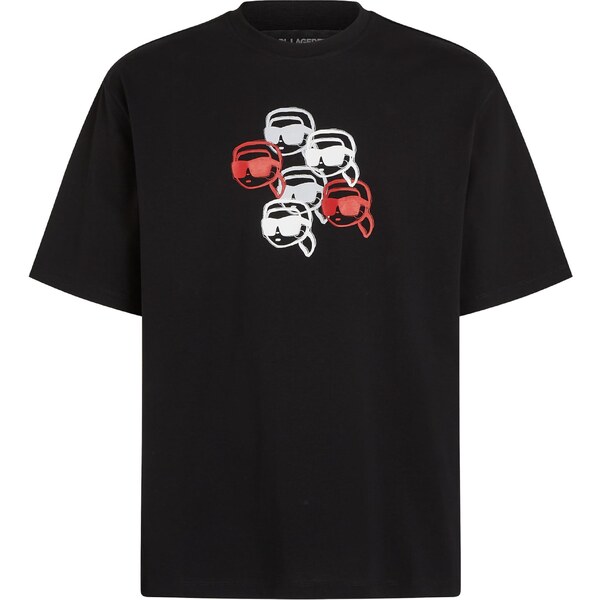 Karl Lagerfeld Tričko červená / čierna / biela 64957460