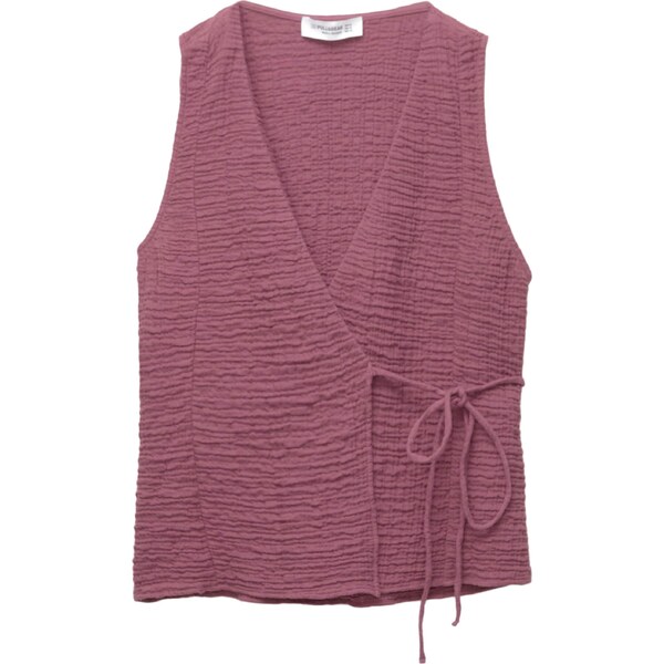 Pull&Bear Vesta vínovo červená 65887605