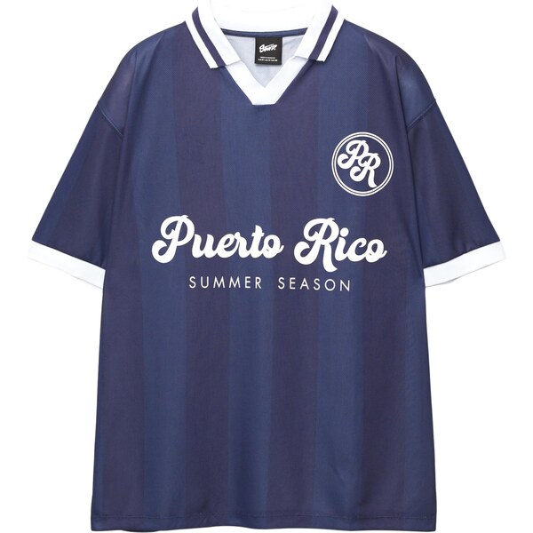 Pull&Bear Tričko námornícka modrá / tmavomodrá / biela 65475156