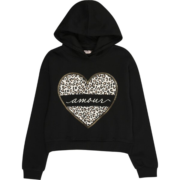 ONLY GIRLS Mikina KOGCooper tmelová / čierna / biela 64957628