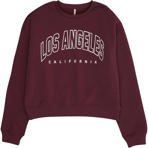 ONLY GIRLS Mikina farba lesného ovocia / biela 64957639