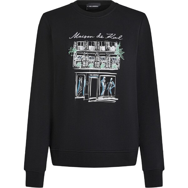 Karl Lagerfeld Mikina PARIS SKETCH STORE svetlomodrá / svetlozelená / 65658394