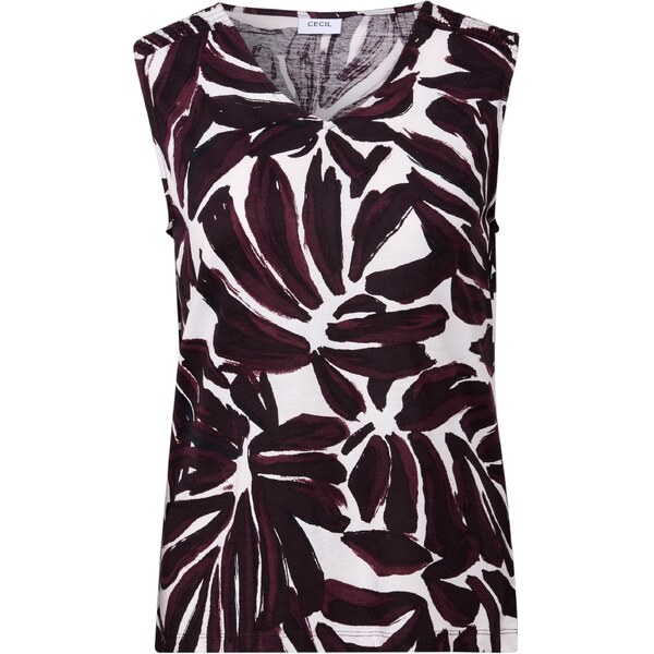 CECIL Top bordová / vínovo červená / biela 64957479