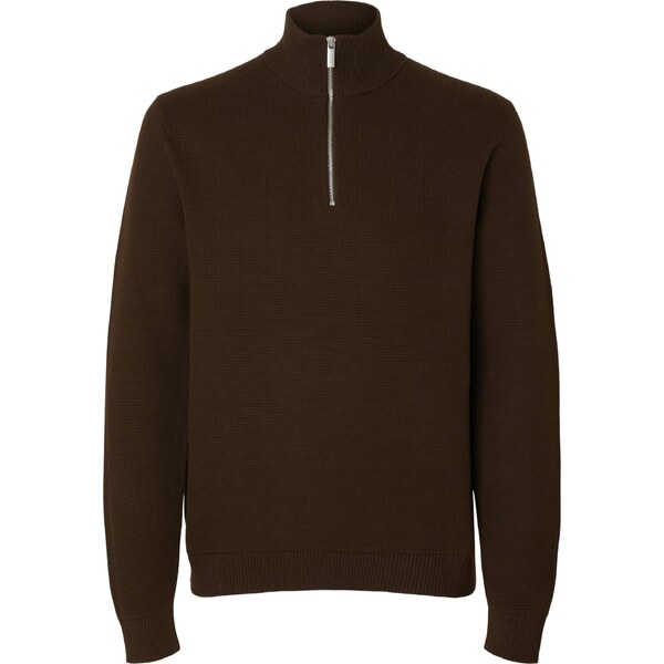 SELECTED Sveter SLHDANE tmavohnedá 65206652