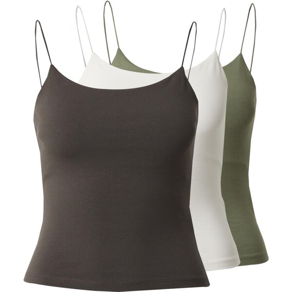 studioselect Top Lena tmavosivá / kaki / biela 65885635