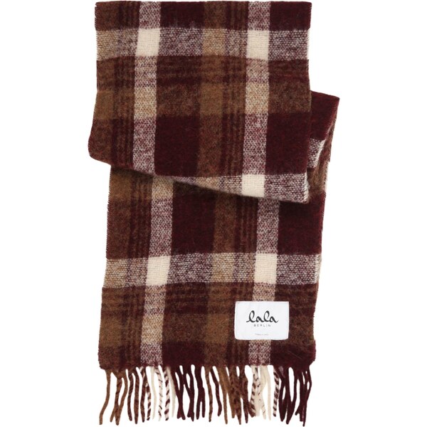 Lala Berlin Šál Smilla hnedá / bordová / biela 65707566