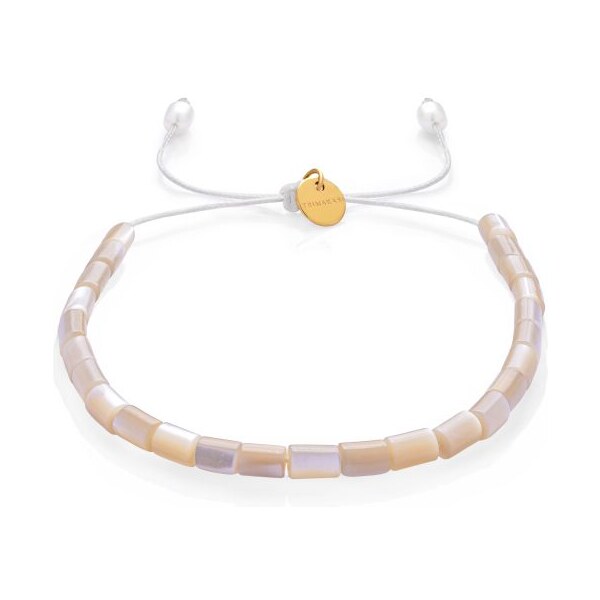 Dámsky náramok z béžovej perlete – valčeky Trimakasi 64958653