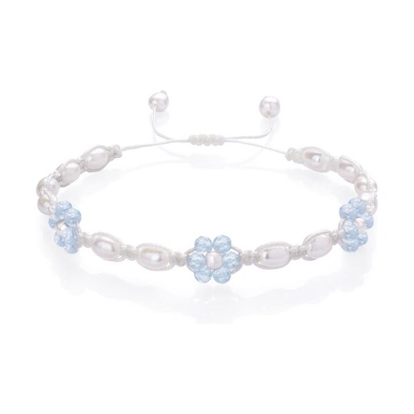 Kvetinový náramok Akvamarín – Fleur Eterna - Strieborná Trimakasi 64958655