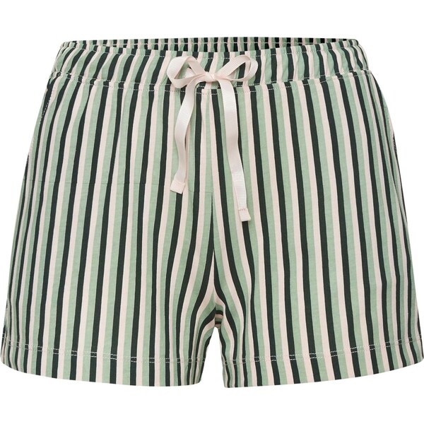s.Oliver Pyžamové nohavice svetlozelená / tmavozelená / biela 65655218