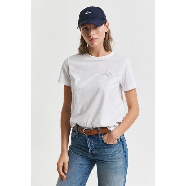 TRIČKO GANT REG TONAL SHIELD SS T-SHIRT WHITE 64959950