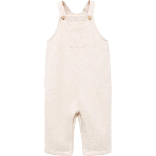 MANGO KIDS Nohavice na traky DUNGAREES béžová 65133745