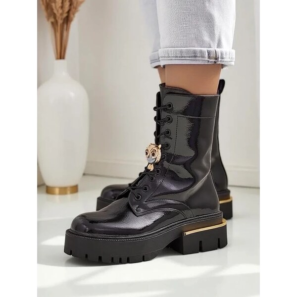 Resti Womens patent leather worker ankle boots Tesiolle 64965958