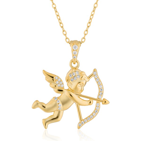 Olivie Stříbrný náhrdelník AMOR GOLD 9801 65048866