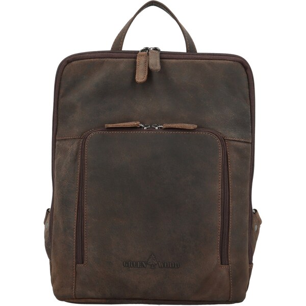 Kožený batoh tmavo hnedý - Greenwood Agnar hnedá 64980001