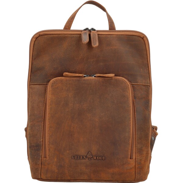 Kožený batoh camel - Greenwood Agnar Camel 64980000